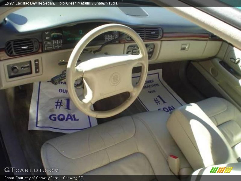 Polo Green Metallic / Shale/Neutral 1997 Cadillac DeVille Sedan