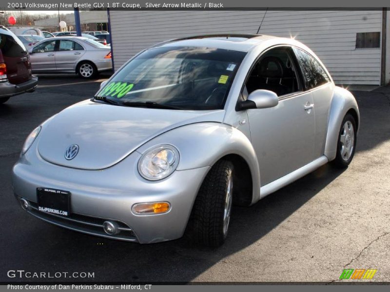 Silver Arrow Metallic / Black 2001 Volkswagen New Beetle GLX 1.8T Coupe