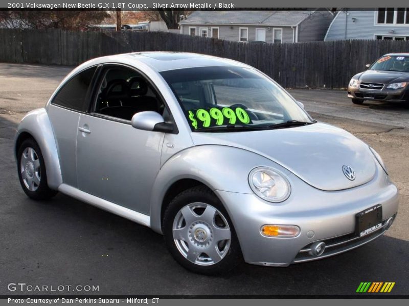 Silver Arrow Metallic / Black 2001 Volkswagen New Beetle GLX 1.8T Coupe