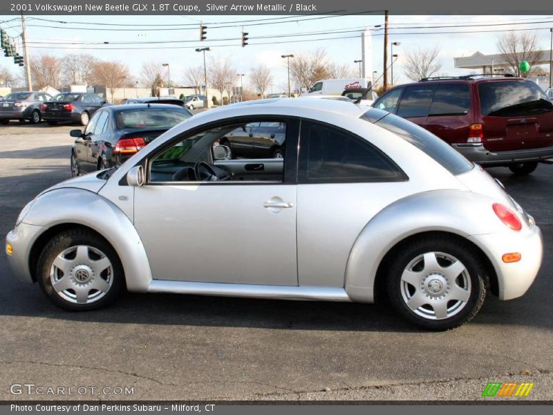 Silver Arrow Metallic / Black 2001 Volkswagen New Beetle GLX 1.8T Coupe