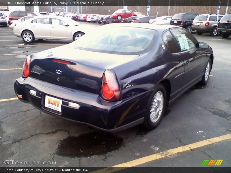 Navy Blue Metallic / Ebony 2002 Chevrolet Monte Carlo LS