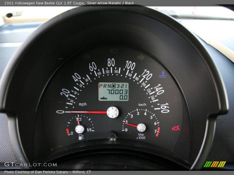 Silver Arrow Metallic / Black 2001 Volkswagen New Beetle GLX 1.8T Coupe