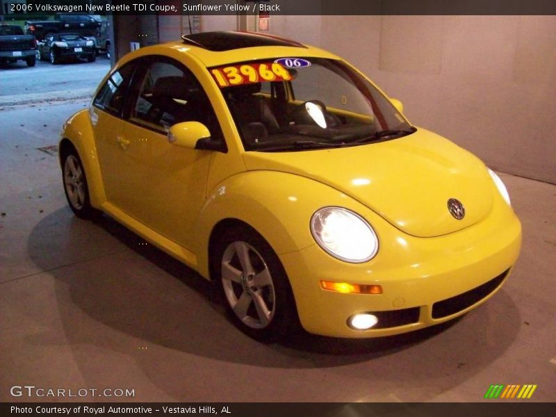 Sunflower Yellow / Black 2006 Volkswagen New Beetle TDI Coupe