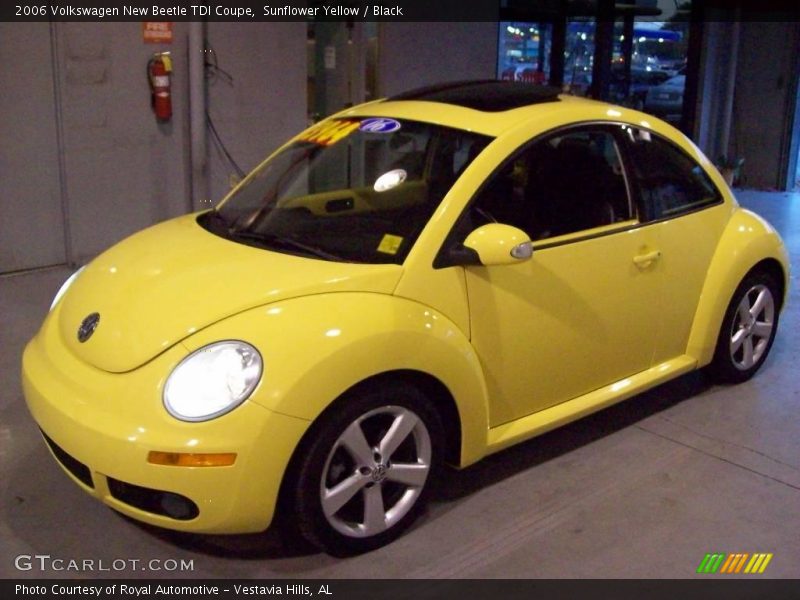 Sunflower Yellow / Black 2006 Volkswagen New Beetle TDI Coupe