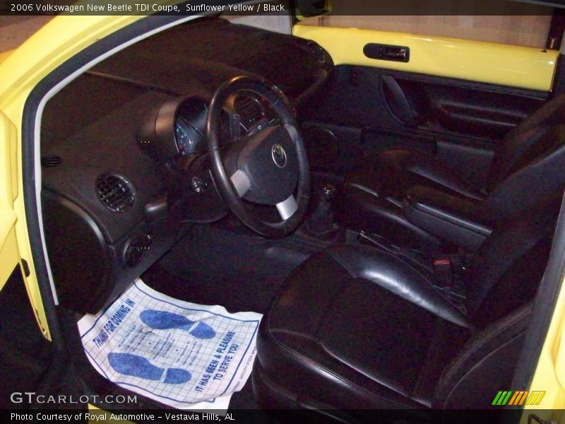 Sunflower Yellow / Black 2006 Volkswagen New Beetle TDI Coupe