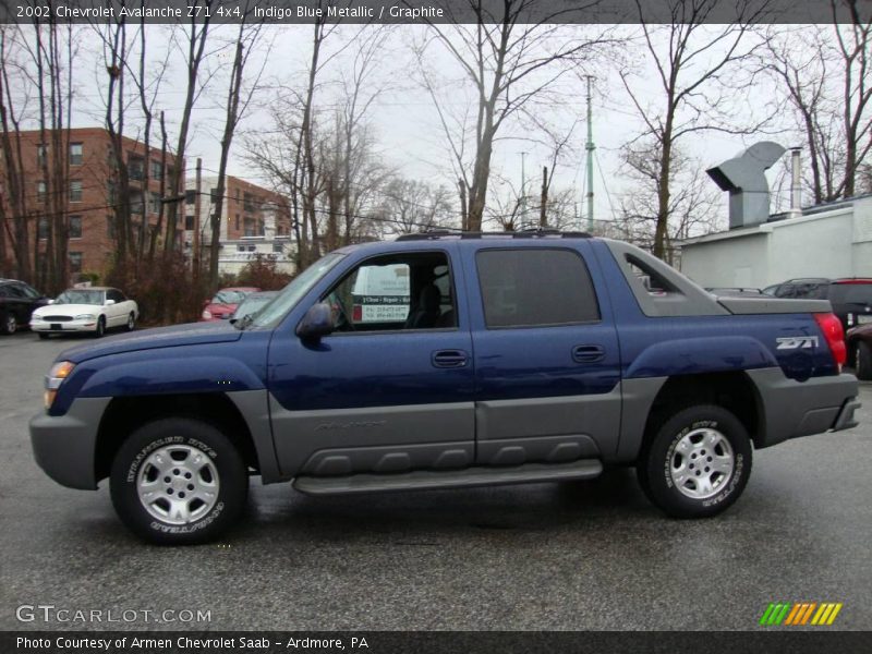 Indigo Blue Metallic / Graphite 2002 Chevrolet Avalanche Z71 4x4