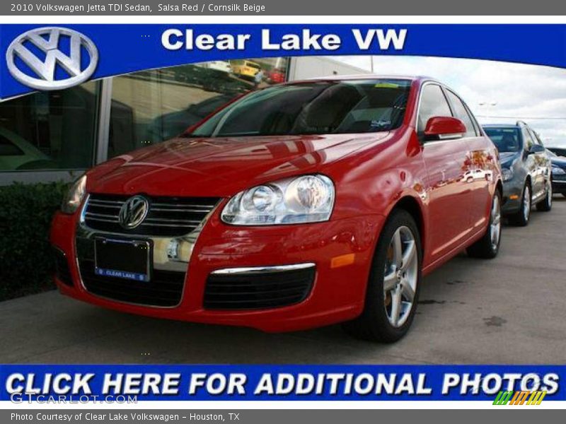 Salsa Red / Cornsilk Beige 2010 Volkswagen Jetta TDI Sedan