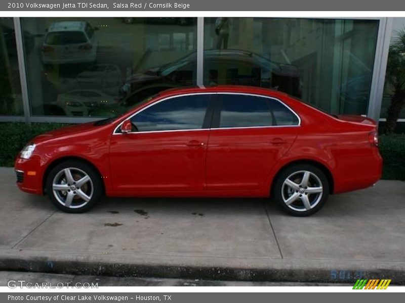 Salsa Red / Cornsilk Beige 2010 Volkswagen Jetta TDI Sedan