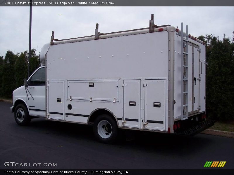 White / Medium Gray 2001 Chevrolet Express 3500 Cargo Van