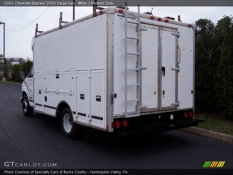White / Medium Gray 2001 Chevrolet Express 3500 Cargo Van