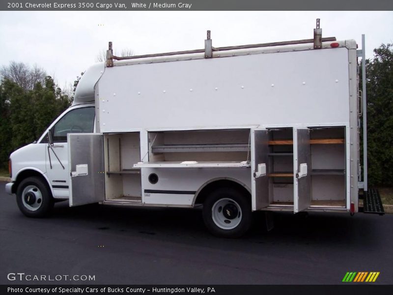 White / Medium Gray 2001 Chevrolet Express 3500 Cargo Van