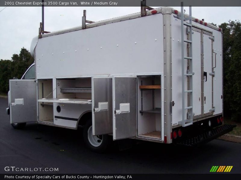 White / Medium Gray 2001 Chevrolet Express 3500 Cargo Van