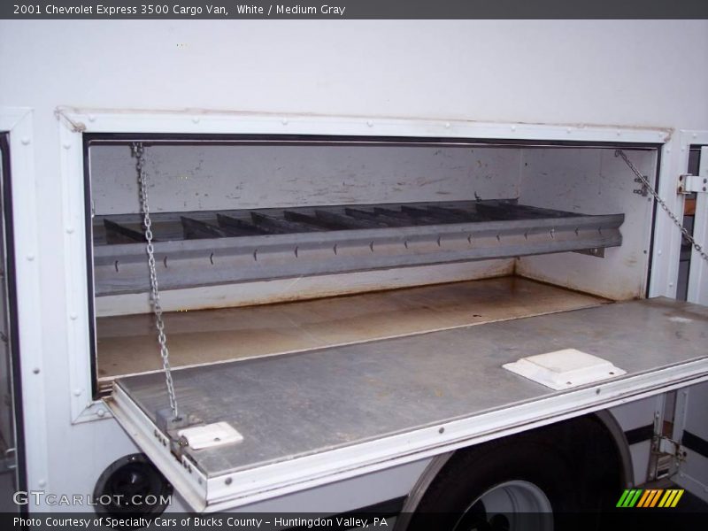 White / Medium Gray 2001 Chevrolet Express 3500 Cargo Van