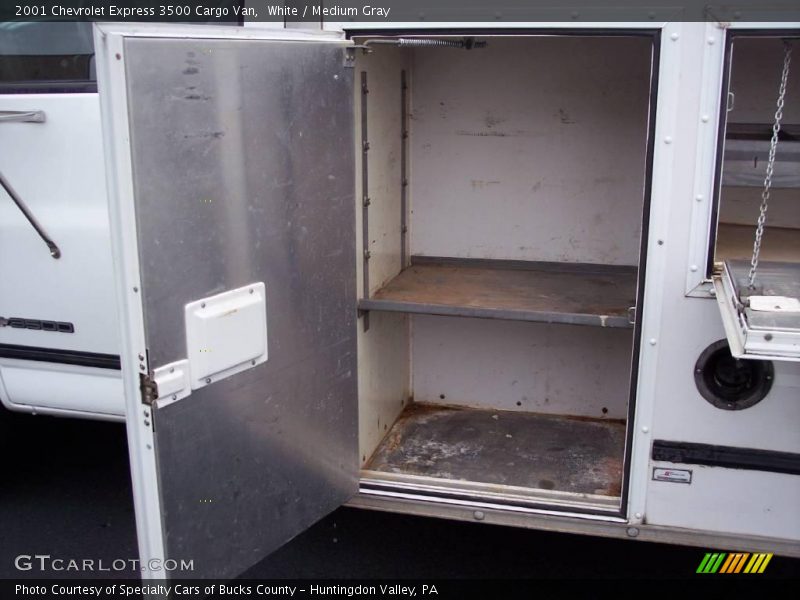 White / Medium Gray 2001 Chevrolet Express 3500 Cargo Van