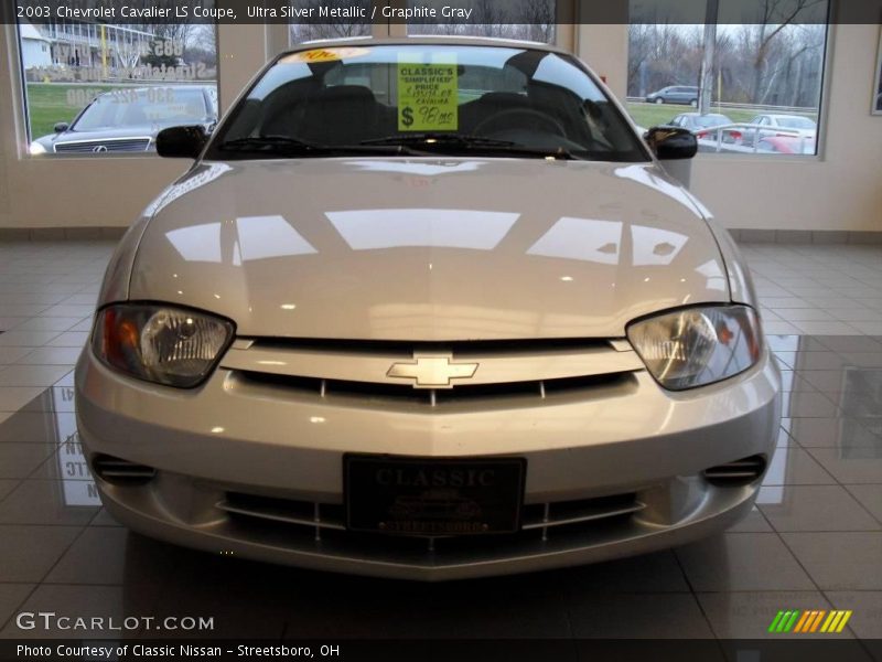 Ultra Silver Metallic / Graphite Gray 2003 Chevrolet Cavalier LS Coupe