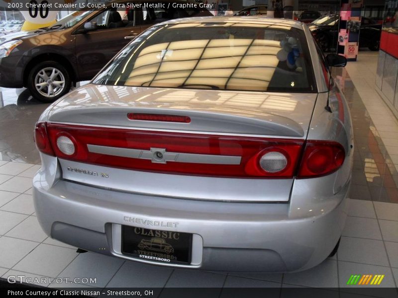 Ultra Silver Metallic / Graphite Gray 2003 Chevrolet Cavalier LS Coupe