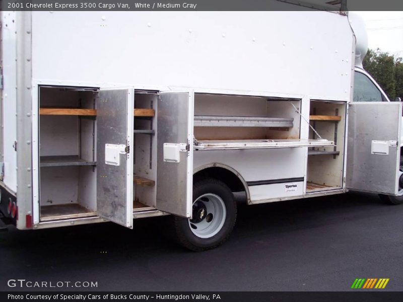 White / Medium Gray 2001 Chevrolet Express 3500 Cargo Van
