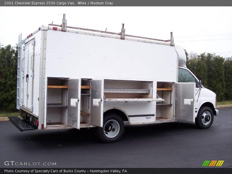 White / Medium Gray 2001 Chevrolet Express 3500 Cargo Van
