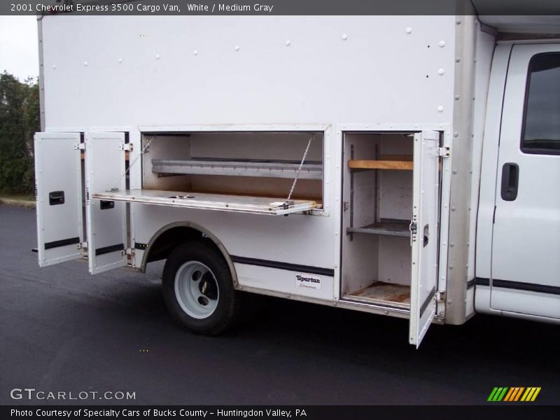 White / Medium Gray 2001 Chevrolet Express 3500 Cargo Van