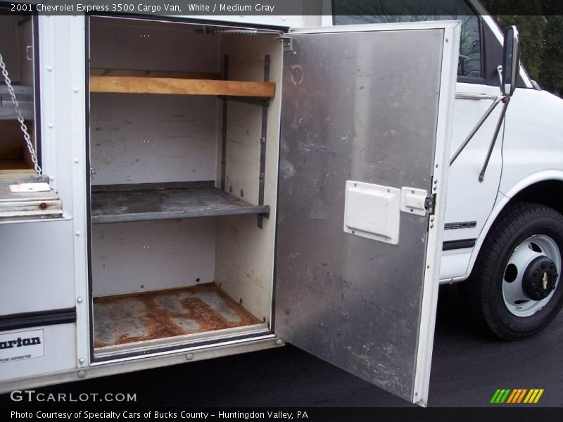 White / Medium Gray 2001 Chevrolet Express 3500 Cargo Van