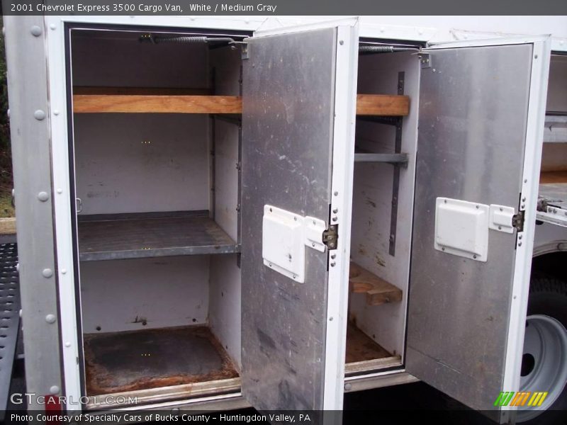 White / Medium Gray 2001 Chevrolet Express 3500 Cargo Van