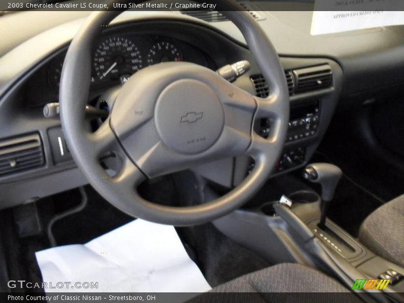 Ultra Silver Metallic / Graphite Gray 2003 Chevrolet Cavalier LS Coupe
