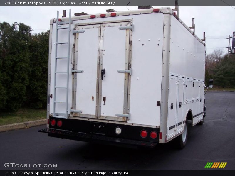 White / Medium Gray 2001 Chevrolet Express 3500 Cargo Van