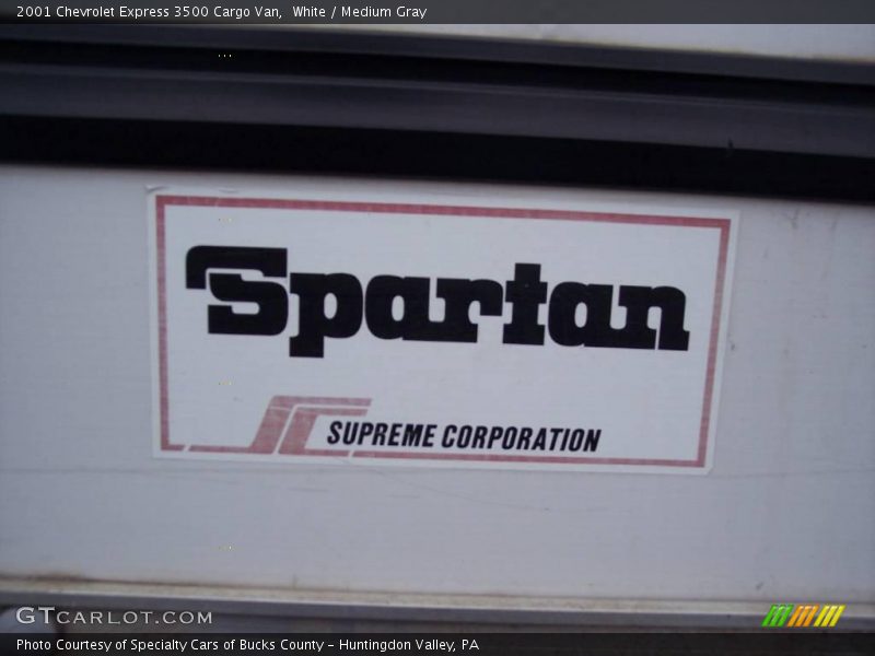 White / Medium Gray 2001 Chevrolet Express 3500 Cargo Van