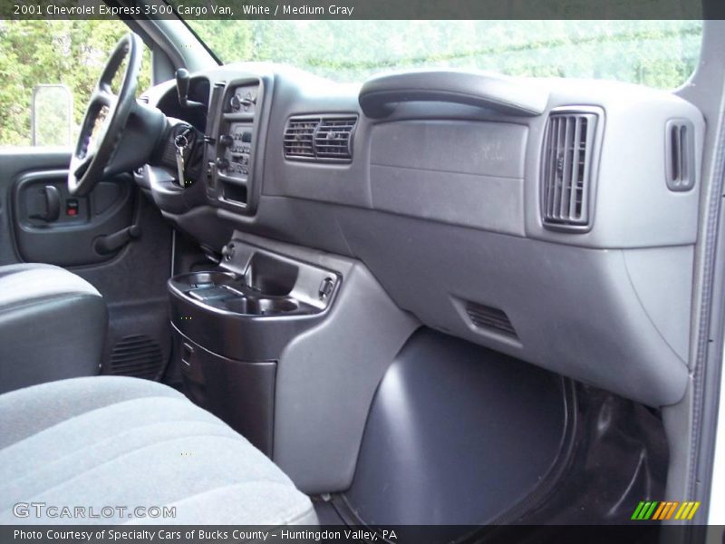 White / Medium Gray 2001 Chevrolet Express 3500 Cargo Van