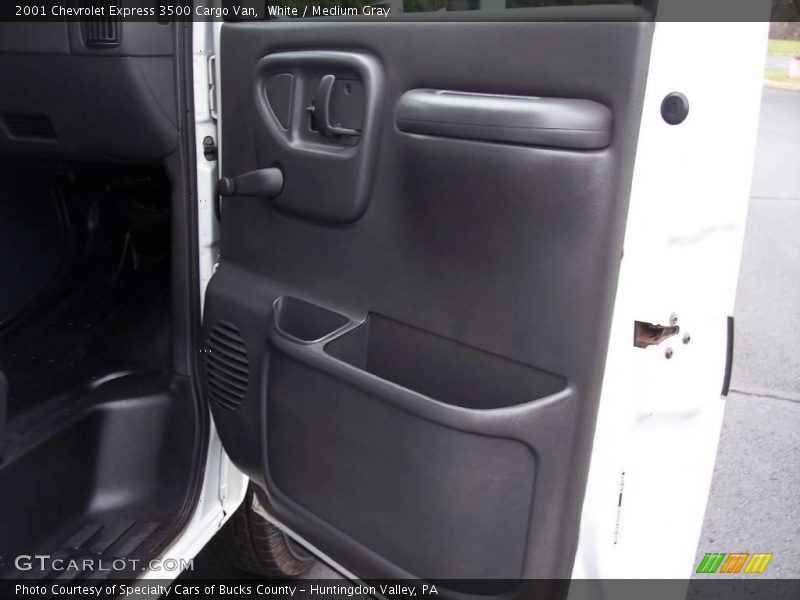 White / Medium Gray 2001 Chevrolet Express 3500 Cargo Van