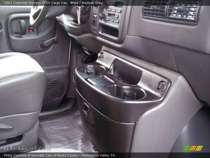 White / Medium Gray 2001 Chevrolet Express 3500 Cargo Van