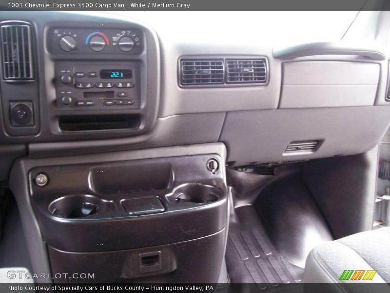 White / Medium Gray 2001 Chevrolet Express 3500 Cargo Van