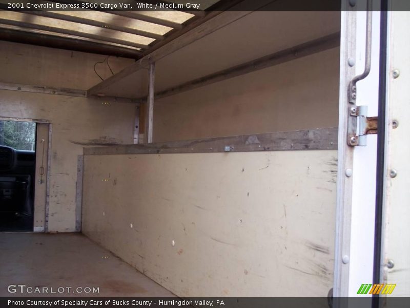 White / Medium Gray 2001 Chevrolet Express 3500 Cargo Van
