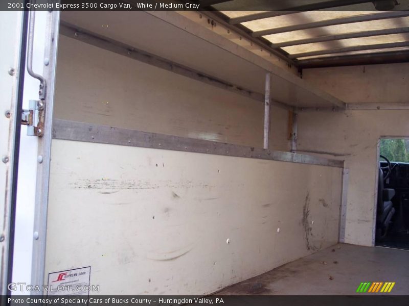 White / Medium Gray 2001 Chevrolet Express 3500 Cargo Van