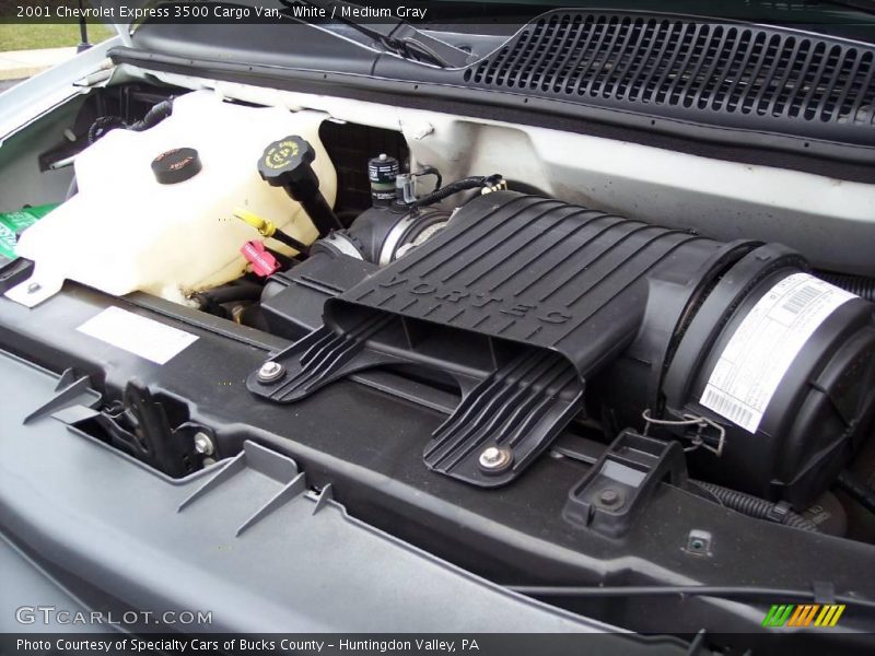White / Medium Gray 2001 Chevrolet Express 3500 Cargo Van
