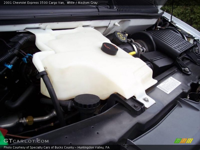 White / Medium Gray 2001 Chevrolet Express 3500 Cargo Van