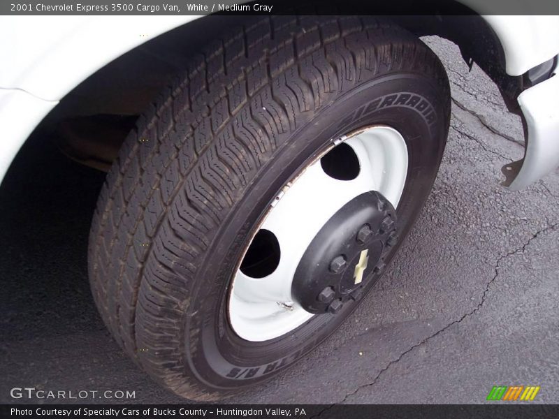 White / Medium Gray 2001 Chevrolet Express 3500 Cargo Van