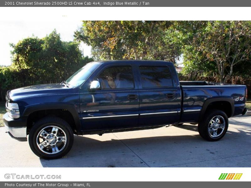 Indigo Blue Metallic / Tan 2001 Chevrolet Silverado 2500HD LS Crew Cab 4x4