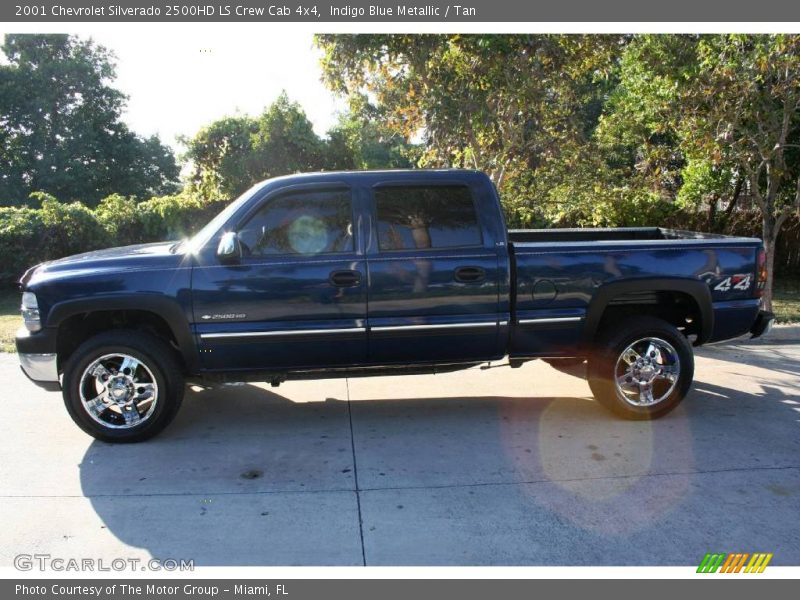 Indigo Blue Metallic / Tan 2001 Chevrolet Silverado 2500HD LS Crew Cab 4x4