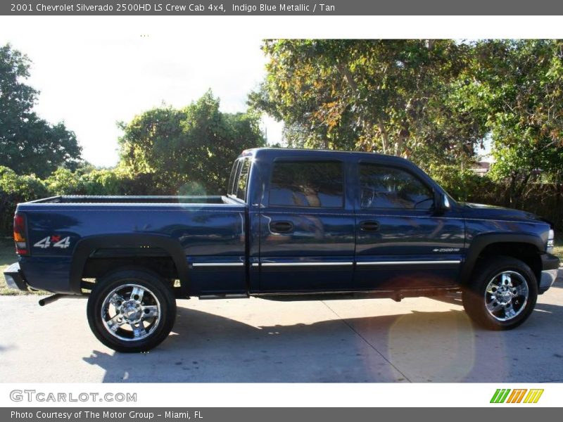 Indigo Blue Metallic / Tan 2001 Chevrolet Silverado 2500HD LS Crew Cab 4x4
