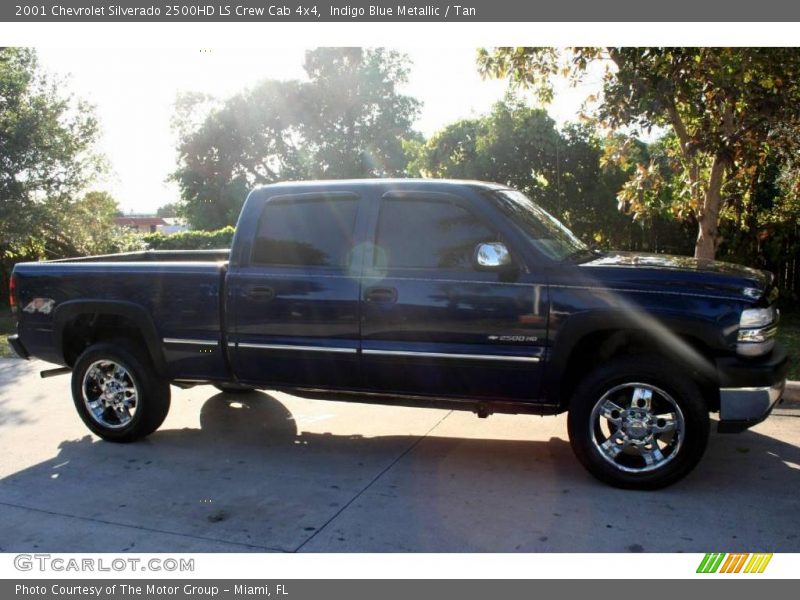 Indigo Blue Metallic / Tan 2001 Chevrolet Silverado 2500HD LS Crew Cab 4x4