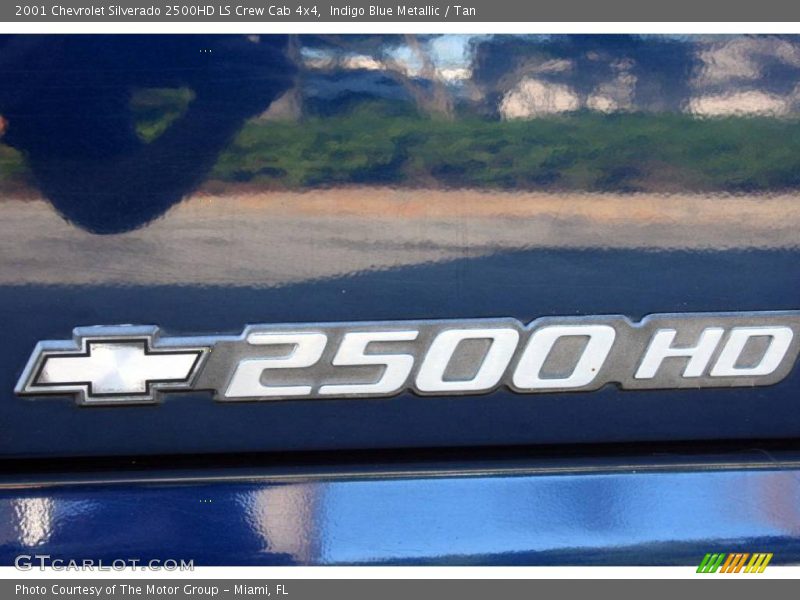 Indigo Blue Metallic / Tan 2001 Chevrolet Silverado 2500HD LS Crew Cab 4x4