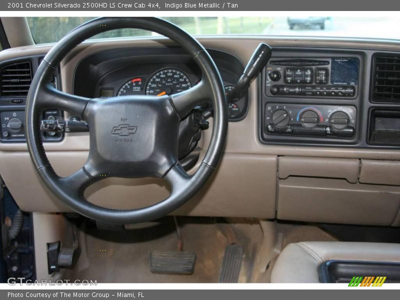 Indigo Blue Metallic / Tan 2001 Chevrolet Silverado 2500HD LS Crew Cab 4x4