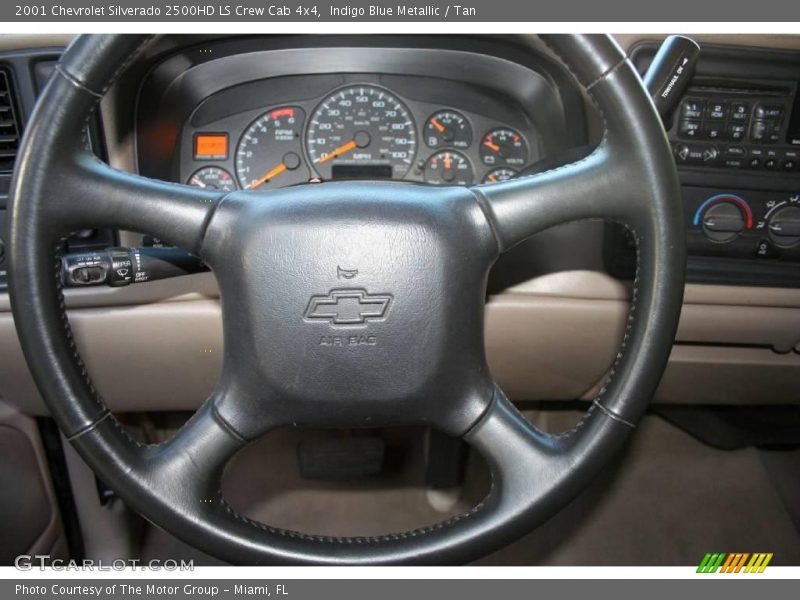 Indigo Blue Metallic / Tan 2001 Chevrolet Silverado 2500HD LS Crew Cab 4x4