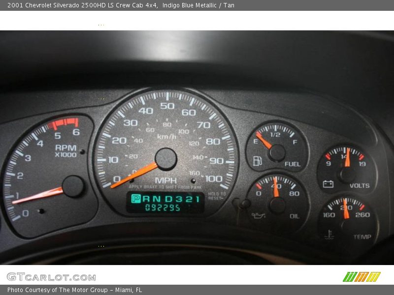 Indigo Blue Metallic / Tan 2001 Chevrolet Silverado 2500HD LS Crew Cab 4x4