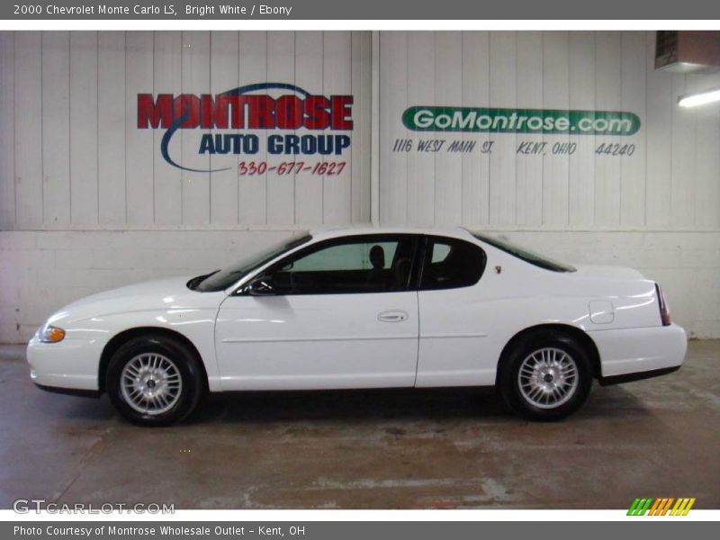 Bright White / Ebony 2000 Chevrolet Monte Carlo LS