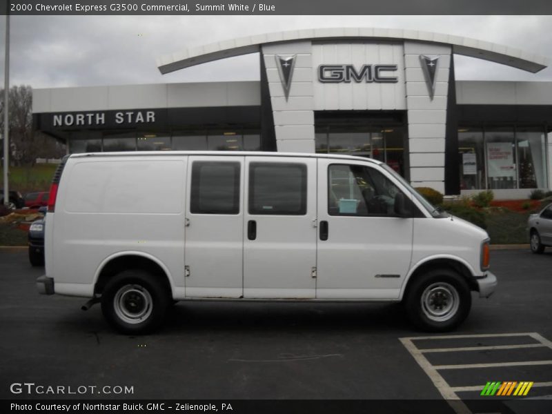 Summit White / Blue 2000 Chevrolet Express G3500 Commercial