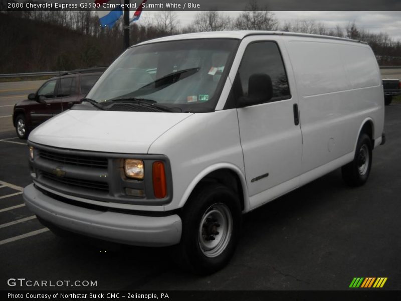 Summit White / Blue 2000 Chevrolet Express G3500 Commercial