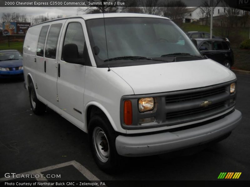Summit White / Blue 2000 Chevrolet Express G3500 Commercial
