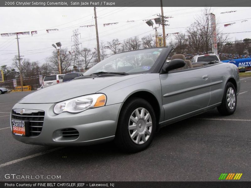 Satin Jade Pearl / Taupe 2006 Chrysler Sebring Convertible